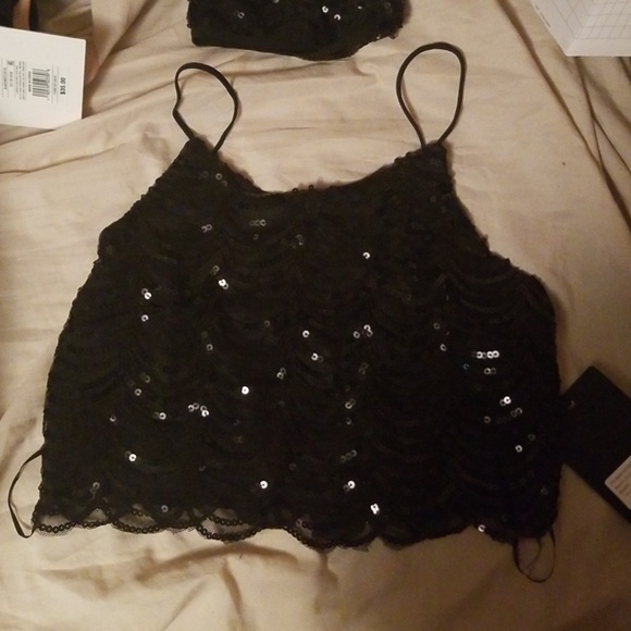 Missguided Black Sequin Chandelier Two-piece - Picture 2 of 2